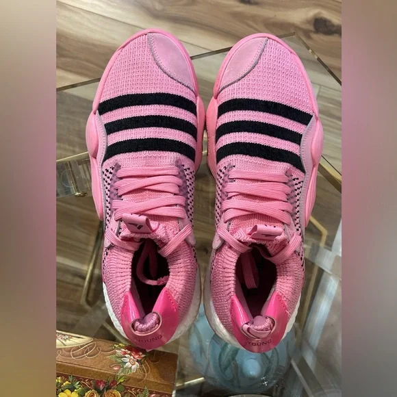 Adidas Trae Young 2 Pink Bliss Sneakers Size 9.5 - Picture 4 of 15